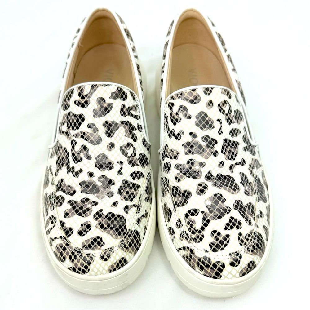 Vionic Dinora Leopard Print Grid Patent Platform … - image 6